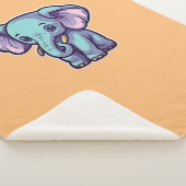COUVERTURE SHERPA ÉLÉPHANT DE CARTOON (3/4)