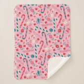 Couverture Sherpa Elf Holiday Candy Motif (Devant)