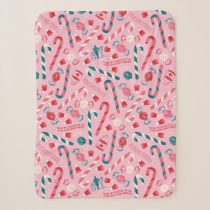 Couverture Sherpa Elf Holiday Candy Motif