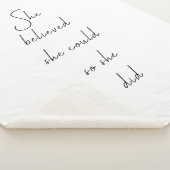 Couverture Sherpa Elle Croyait Qu'Elle Pourrait Citer Inspirationnel (3/4)