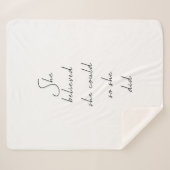 Couverture Sherpa Elle Croyait Qu'Elle Pourrait Citer Inspirationnel (Devant (Horizontal))