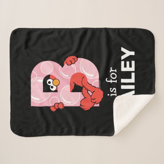 Couverture Sherpa Elmo Alphabet | B Bulles (Devant (Horizontal))