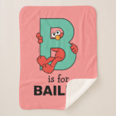 Couverture Sherpa Elmo Alphabet | B TURQUOISE (Devant)