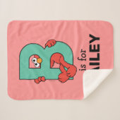 Couverture Sherpa Elmo Alphabet | B TURQUOISE (Devant (Horizontal))