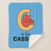 Couverture Sherpa Elmo Alphabet | C Orange (Devant)