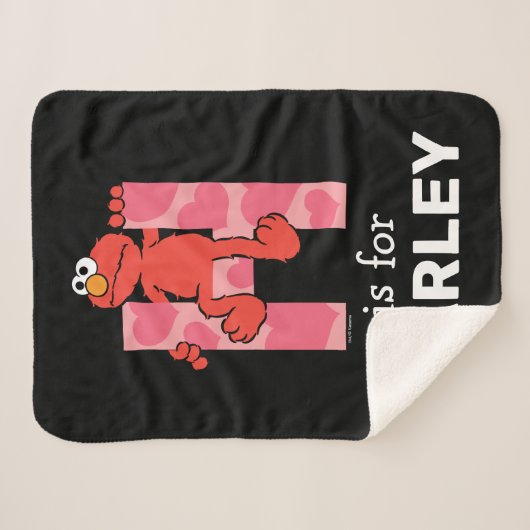Couverture Sherpa Elmo Alphabet | Coeurs H (Devant (Horizontal))