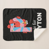Couverture Sherpa Elmo Alphabet | Crayon P (Devant (Horizontal))