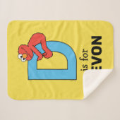 Couverture Sherpa Elmo Alphabet | D Bleu (Devant (Horizontal))