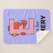 Couverture Sherpa Elmo Alphabet | E Rose (Devant (Horizontal))