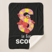 Couverture Sherpa Elmo Alphabet | Étoile S (Devant)