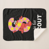 Couverture Sherpa Elmo Alphabet | Étoile S (Devant (Horizontal))