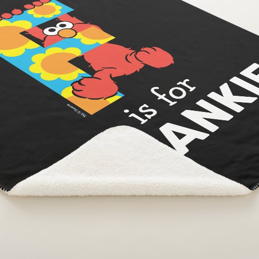 Couverture Sherpa Elmo Alphabet | F Fleurs (3/4)