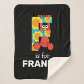 Couverture Sherpa Elmo Alphabet | F Fleurs (Devant)