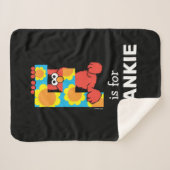 Couverture Sherpa Elmo Alphabet | F Fleurs (Devant (Horizontal))