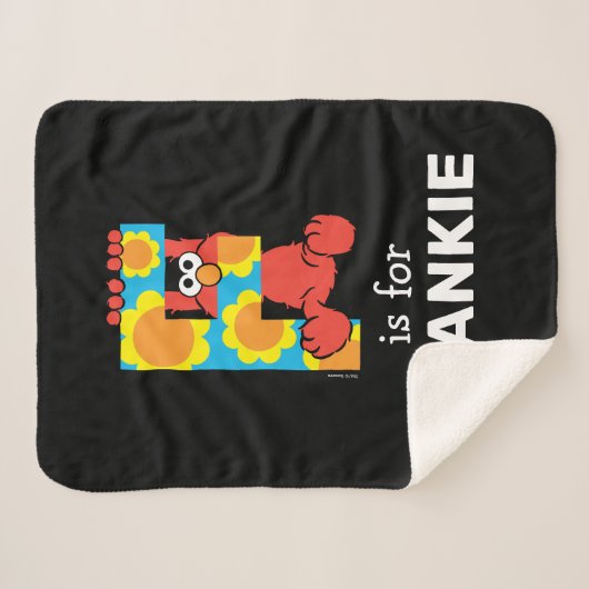 Couverture Sherpa Elmo Alphabet | F Fleurs (Devant (Horizontal))