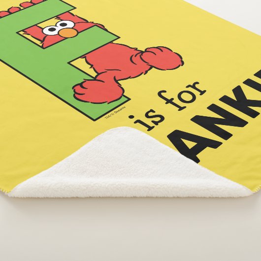 Couverture Sherpa Elmo Alphabet | F Vert (3/4)