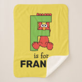 Couverture Sherpa Elmo Alphabet | F Vert (Devant)