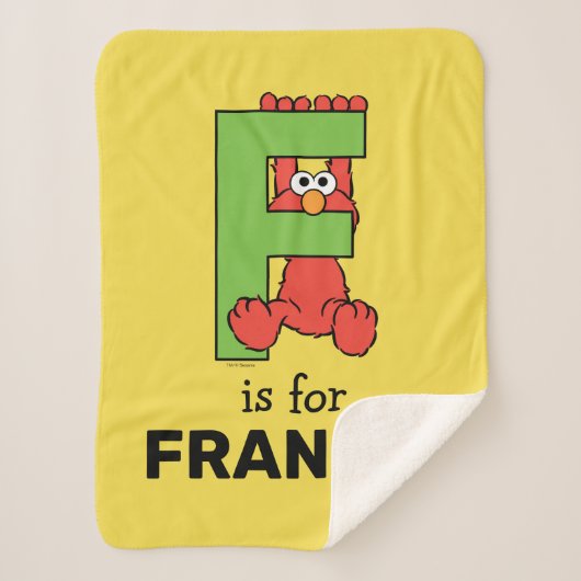 Couverture Sherpa Elmo Alphabet | F Vert (Devant)