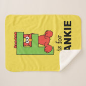 Couverture Sherpa Elmo Alphabet | F Vert (Devant (Horizontal))