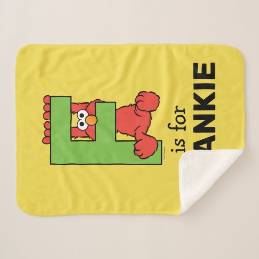 Couverture Sherpa Elmo Alphabet | F Vert (Devant (Horizontal))