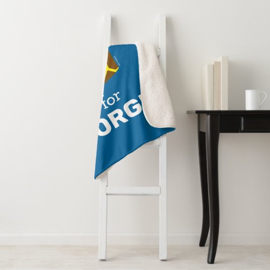 Couverture Sherpa Elmo Alphabet | G Giraffe (En situation)