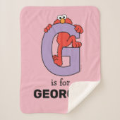 Couverture Sherpa Elmo Alphabet | G Violet (Devant)
