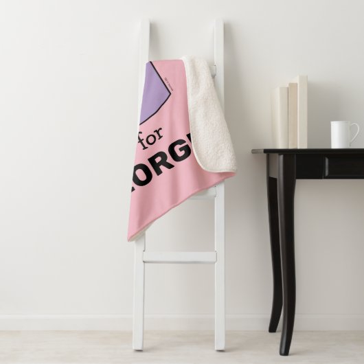 Couverture Sherpa Elmo Alphabet | G Violet (En situation)