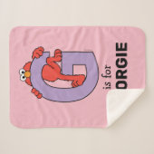 Couverture Sherpa Elmo Alphabet | G Violet (Devant (Horizontal))