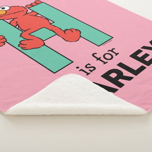 Couverture Sherpa Elmo Alphabet | H Vert (3/4)