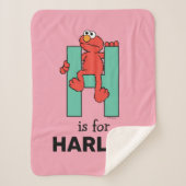 Couverture Sherpa Elmo Alphabet | H Vert (Devant)