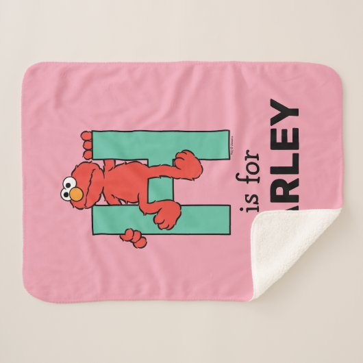 Couverture Sherpa Elmo Alphabet | H Vert (Devant (Horizontal))