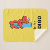 Couverture Sherpa Elmo Alphabet | I Bleu (Devant (Horizontal))