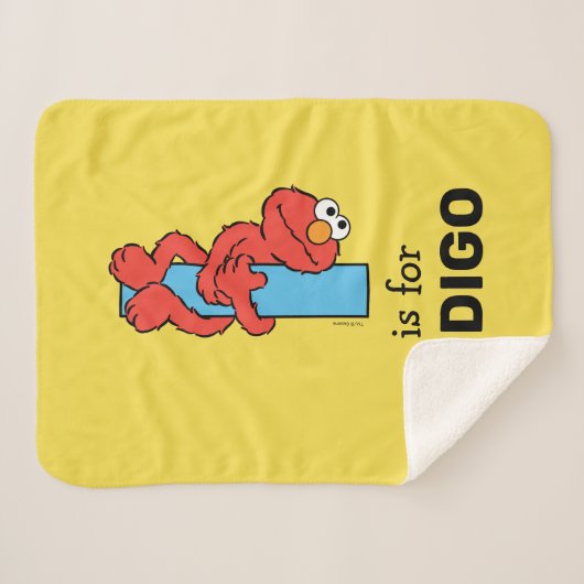 Couverture Sherpa Elmo Alphabet | I Bleu (Devant (Horizontal))