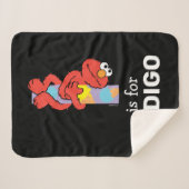 Couverture Sherpa Elmo Alphabet | I Crème glacée (Devant (Horizontal))