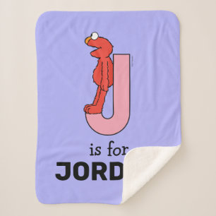 Couverture Sherpa Elmo Alphabet   J rose