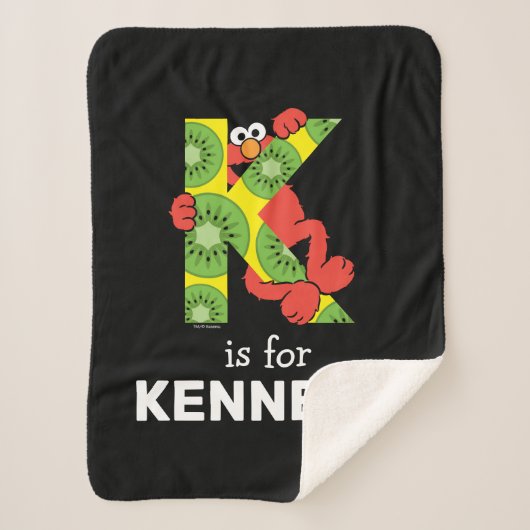 Couverture Sherpa Elmo Alphabet | K Kiwi (Devant)