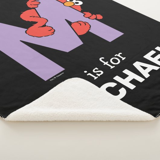 Couverture Sherpa Elmo Alphabet | M pourpre (3/4)