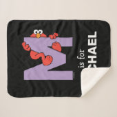 Couverture Sherpa Elmo Alphabet | M pourpre (Devant (Horizontal))