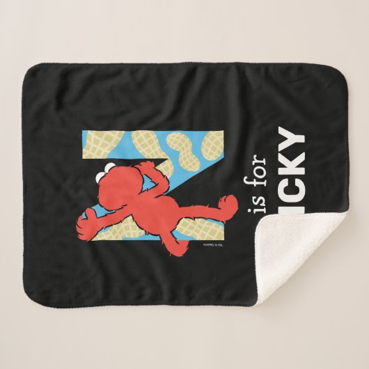 Couverture Sherpa Elmo Alphabet | N Nuages (Devant (Horizontal))