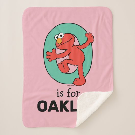 Couverture Sherpa Elmo Alphabet | O Turquoise (Devant)