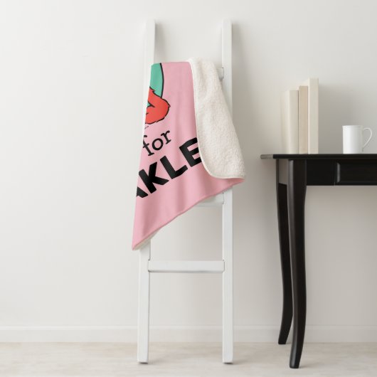 Couverture Sherpa Elmo Alphabet | O Turquoise (En situation)