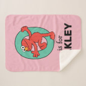 Couverture Sherpa Elmo Alphabet | O Turquoise (Devant (Horizontal))