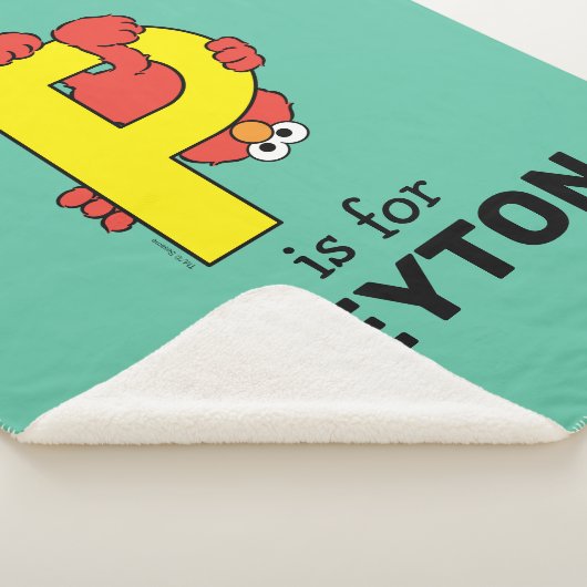 Couverture Sherpa Elmo Alphabet | P Jaune (3/4)