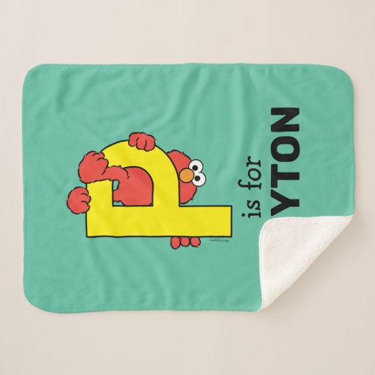 Couverture Sherpa Elmo Alphabet | P Jaune (Devant (Horizontal))