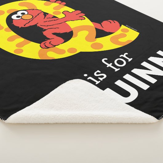 Couverture Sherpa Elmo Alphabet | Point de question Q (3/4)