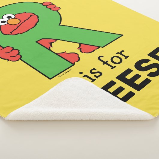 Couverture Sherpa Elmo Alphabet | R Vert (3/4)
