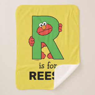 Couverture Sherpa Elmo Alphabet   R Vert