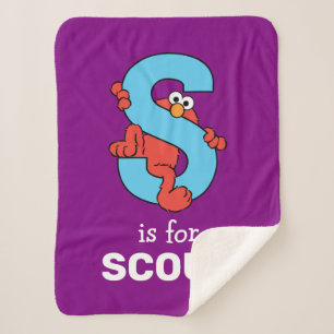 Couverture Sherpa Elmo Alphabet   S Bleu