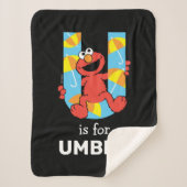 Couverture Sherpa Elmo Alphabet | U Parapluie (Devant)