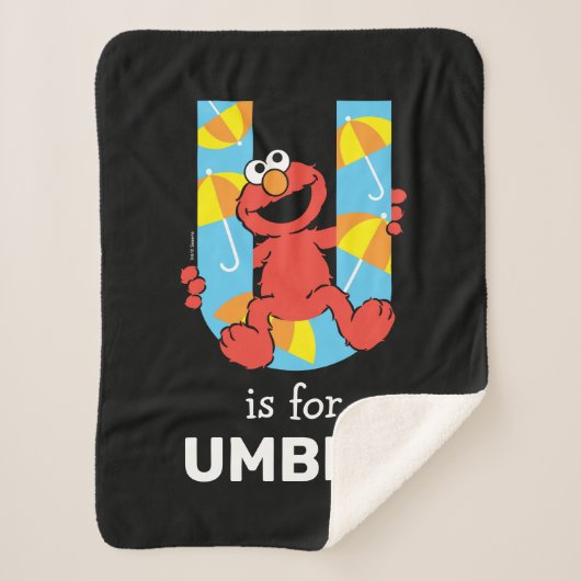 Couverture Sherpa Elmo Alphabet | U Parapluie (Devant)